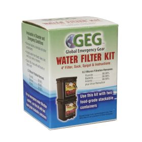Water Filter Kit - 4" Filter, Sock, Spigpt & Instructions