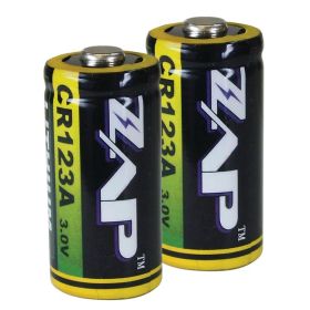 ZAP Batteries CR123A   (non-retail packaging)
