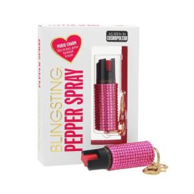 1/2 oz. Pepper Spray w/studded case & key ring - Pink                    *** NEW ITEM ***