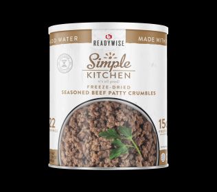 Simple Kitchen FD Seasoned Beef Patty Crumbles - 22 Serving Can