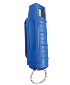 1/2 oz. BLUE HEAT Pepper Spray w/BLUE hard case & key ring