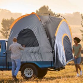 Truck Bed Tent Waterproof Windproof Pickup Truck Tent with Carry Bag 5.41-6.56FT Bed Rainfly PU2000mm Waterproof for Camping Travel (Colour: silvery)